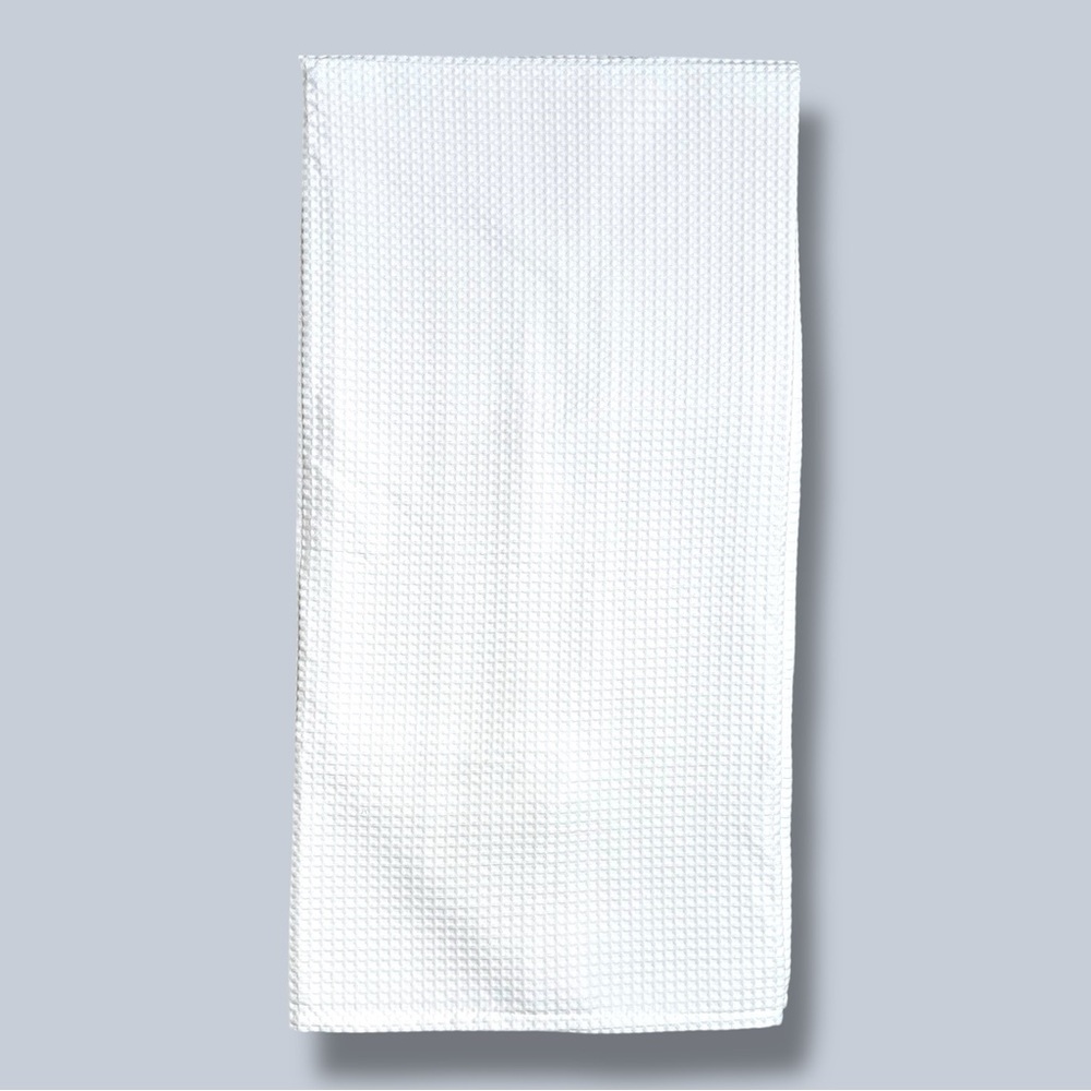 Waffle Weave Elegant White Shower Curtain - Picture 4 of 10